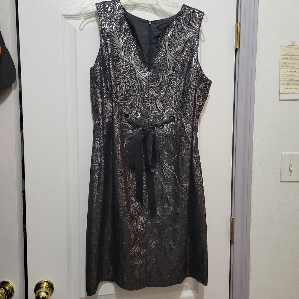 Silver and Black Dress